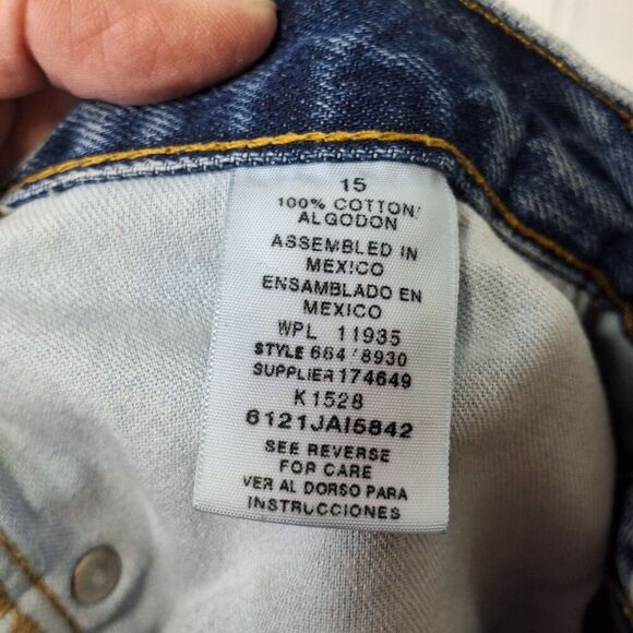 Arizona Jean Co Junior Women’s  Flare Leg Jeans‎ Size 15 Medium Wash High Rise - Picture 13 of 14